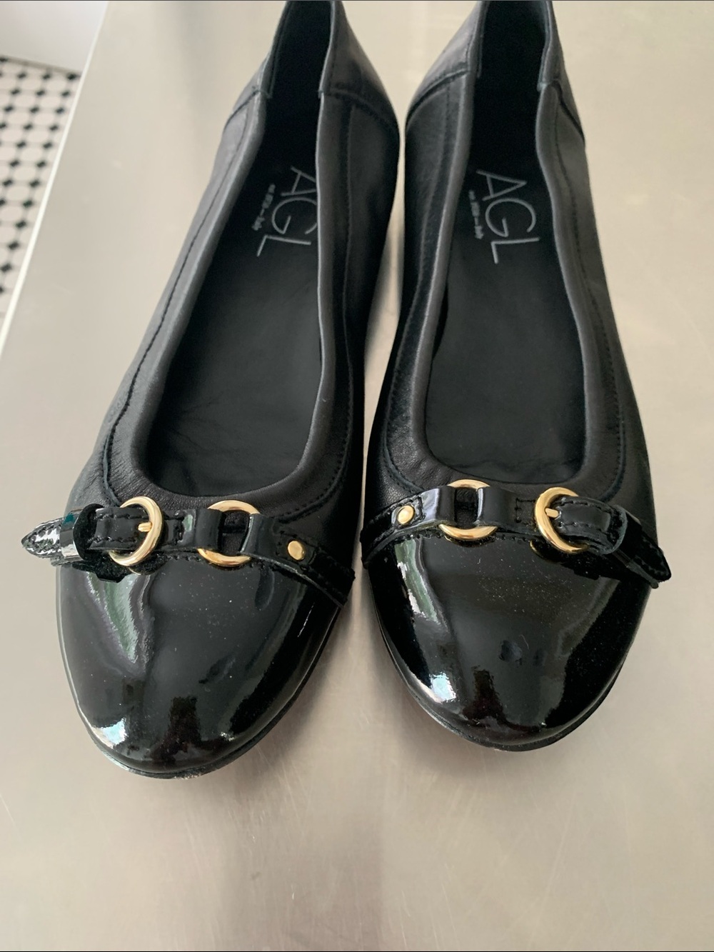 AGL Brand Leather Ballet Flats from Nordstroms - Size 38